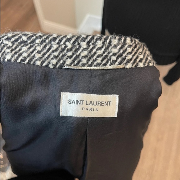 Rare!Yves Saint Laurent Tweed Blazer It 46 - Picture 6 of 7
